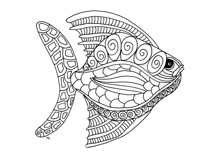 Grown up animal coloring pages