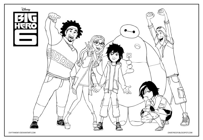 Coloring book big hero 6