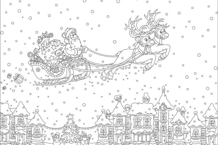 Christmas card coloring book