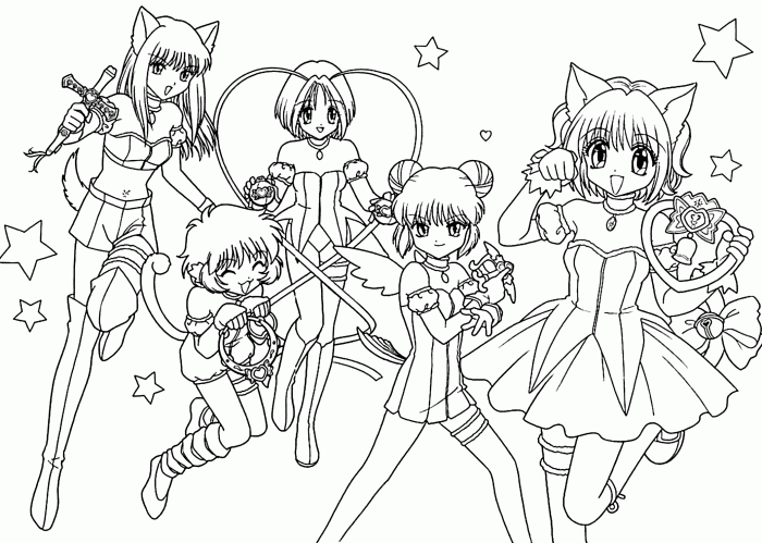 Free anime coloring pages print out