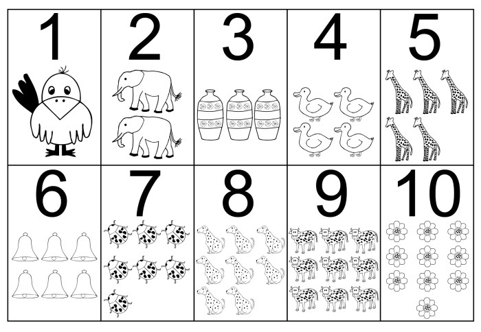 Coloring book with numbers