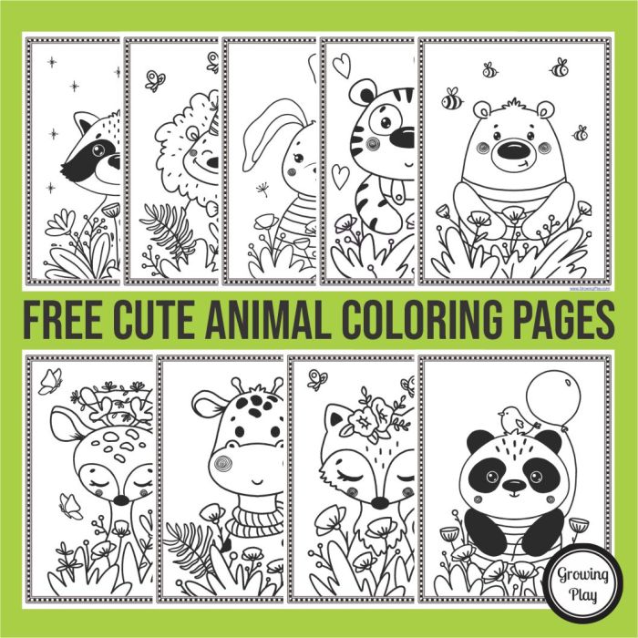 Animal footprints coloring pages