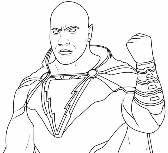 Black adam coloring book