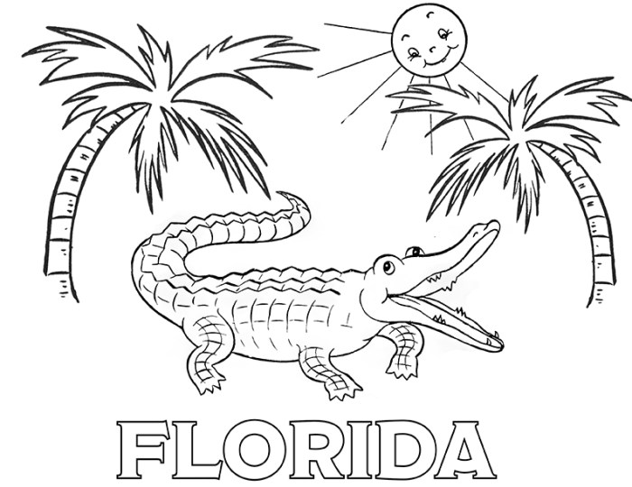 Florida state animal coloring pages