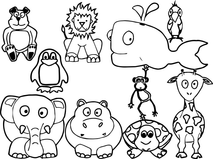 Coloring animal pages for printing