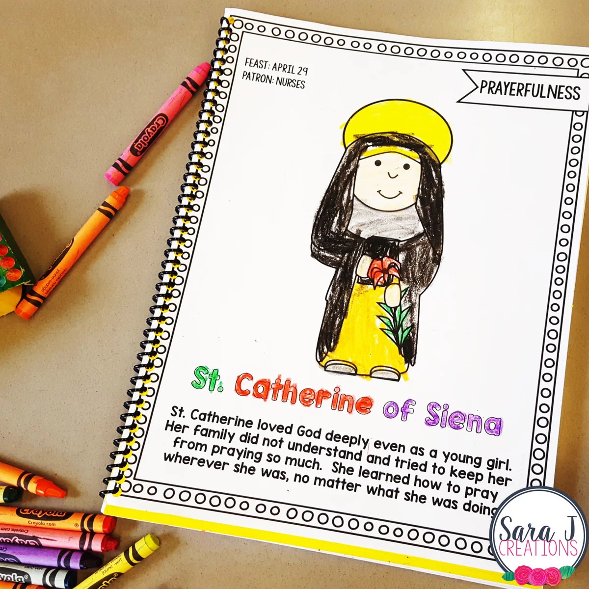 Catholic saints coloring book