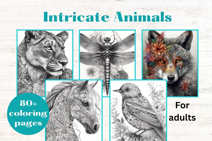 Fun coloring sheets intricate animals