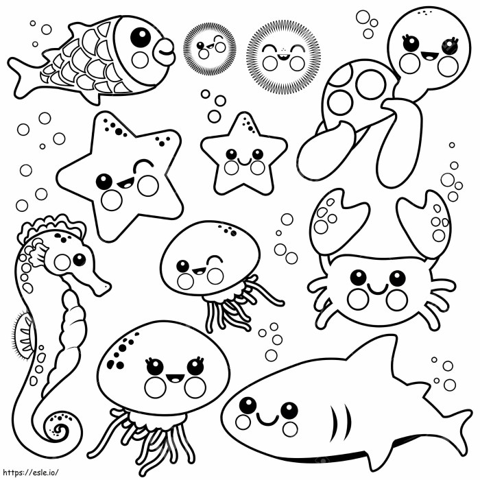 Freshwater biome animals coloring