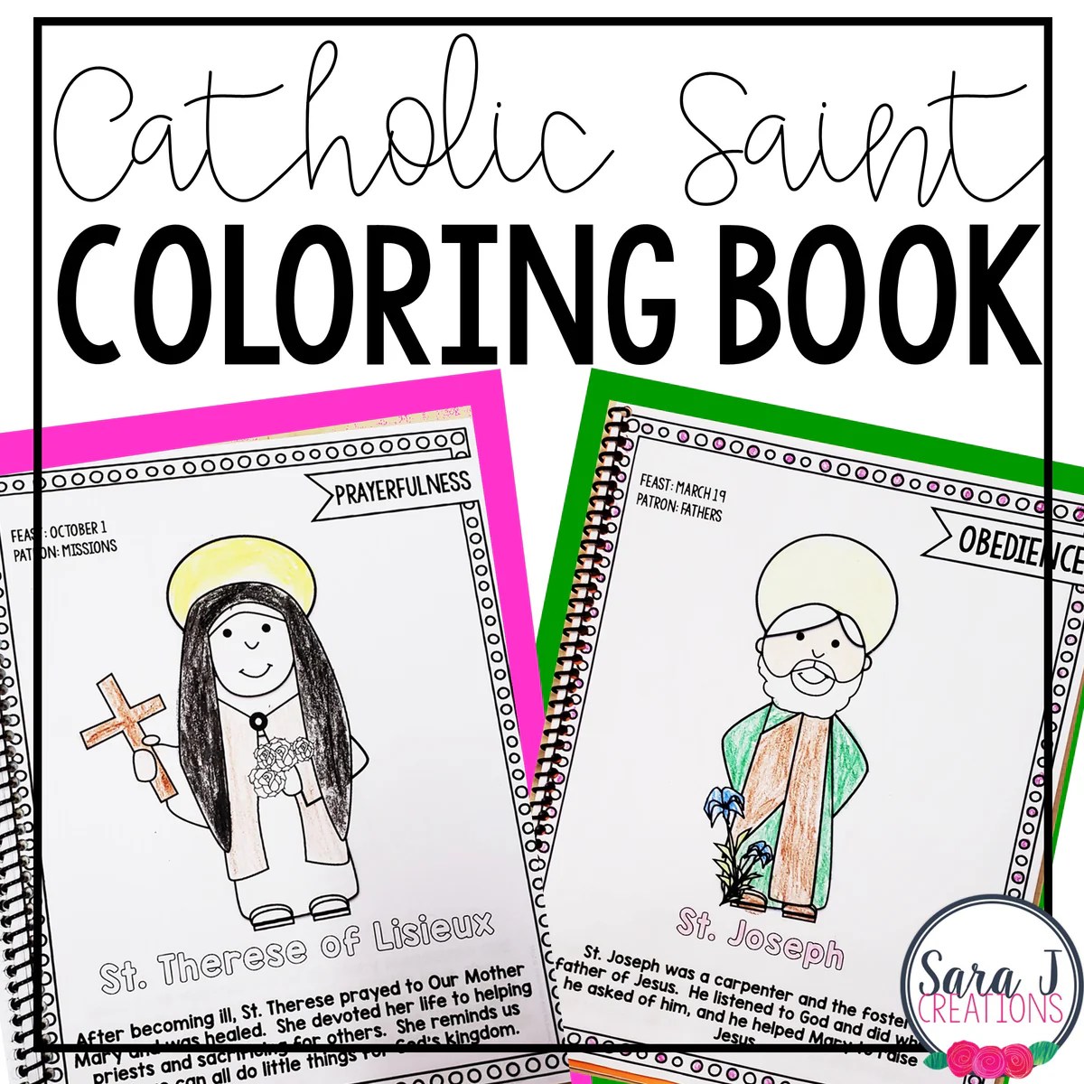 Catholic saints coloring book