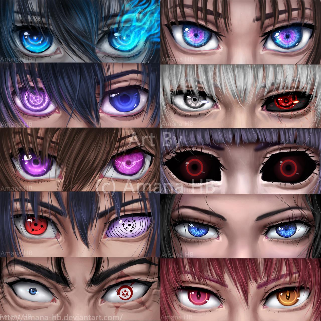 Fancy anime eye coloring