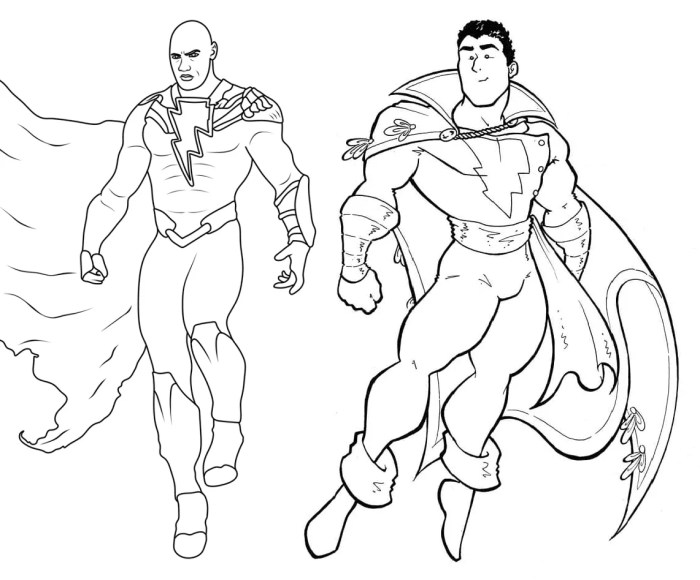 Black adam coloring book