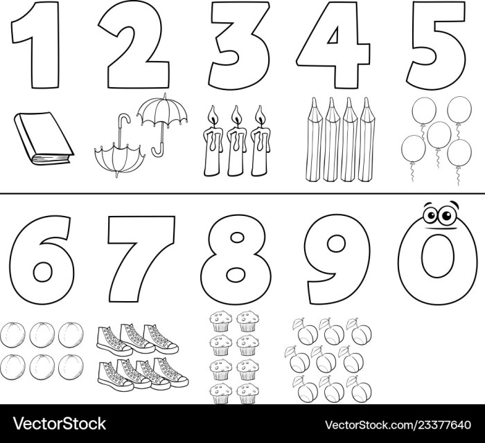 Coloring book with numbers