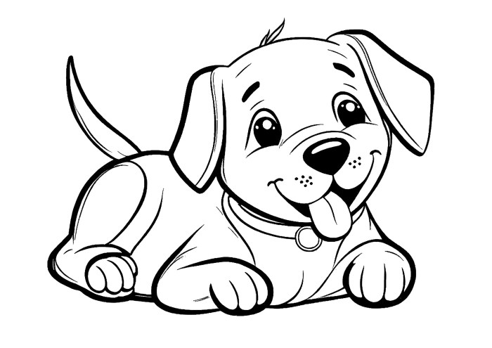 Animal coloring pages dog