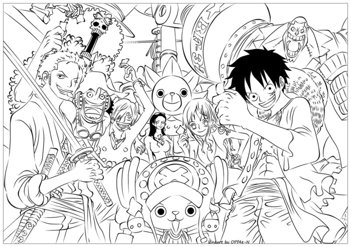 Anime one piece coloring pages