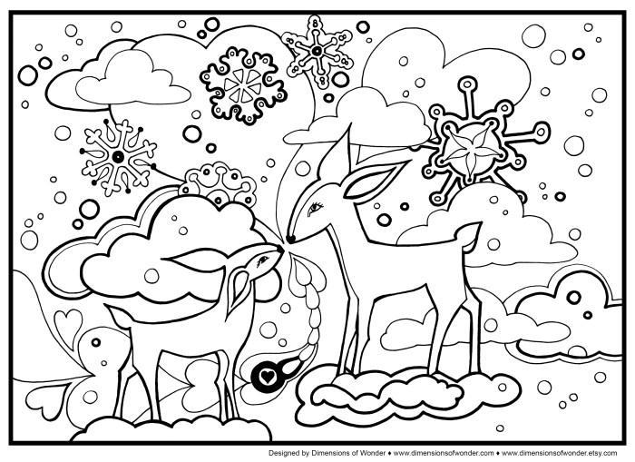 Free printable coloring pages of winter animals