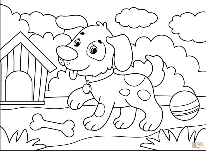 Animal coloring pages dog