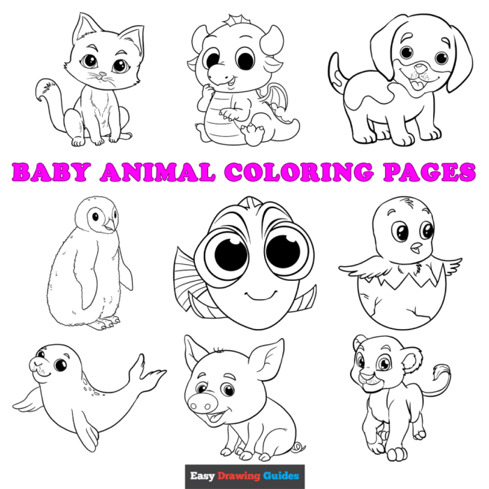 Animal coloring pages black and white