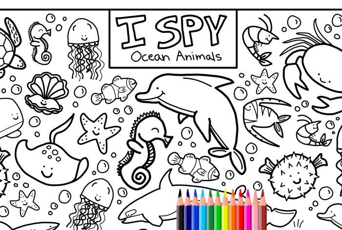 Ocean animals for coloring