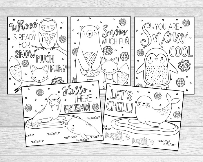 Free printable coloring pages of winter animals