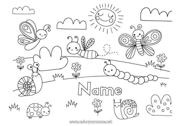 Free spring baby animal coloring pages