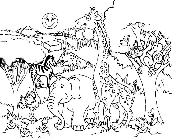 Free forest animals coloring pages preschool