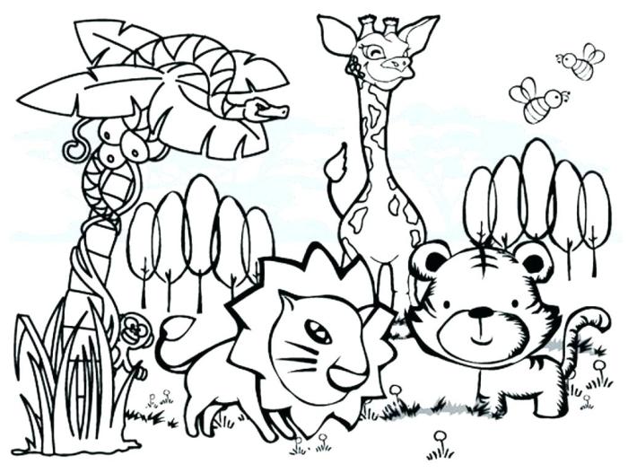 Free forest animals coloring pages preschool