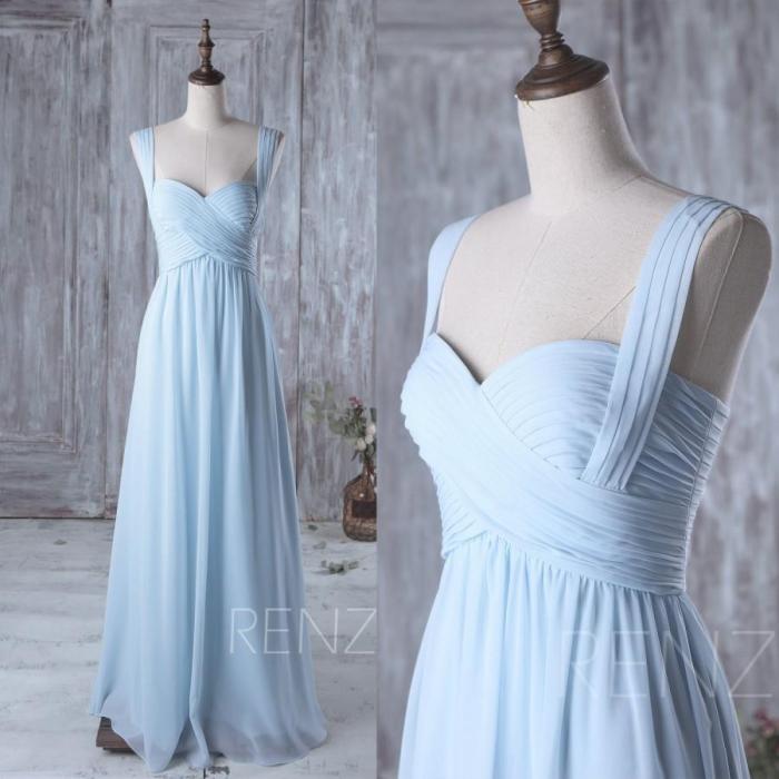 Light blue maxi dress for wedding