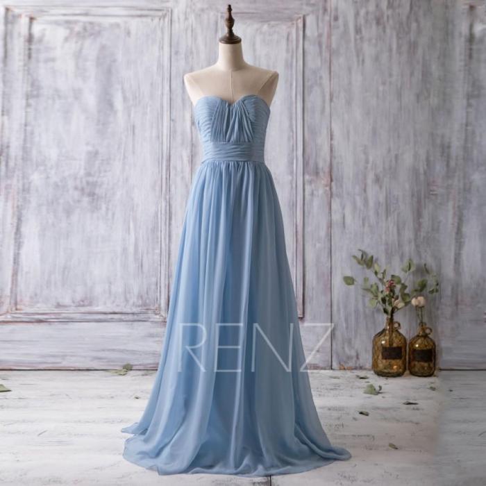 Light blue maxi dress for wedding