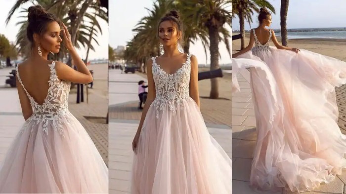 Short pink wedding dress