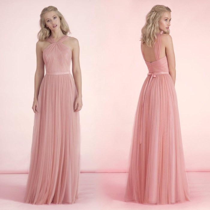 Soft pink wedding dress