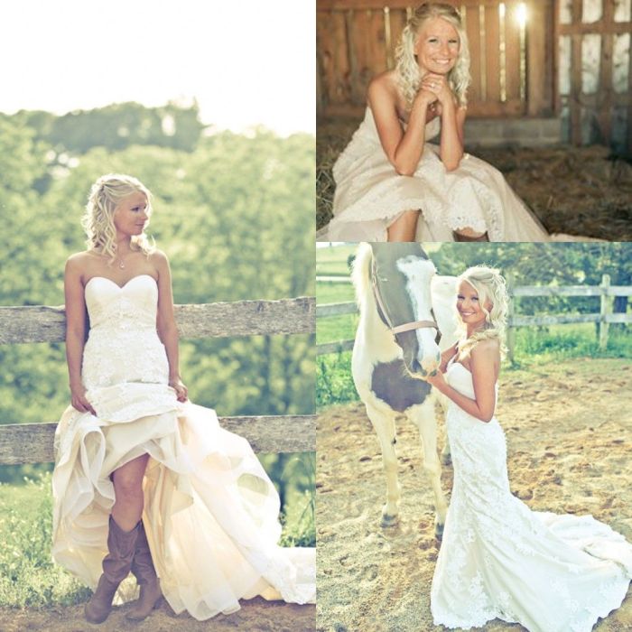 Country cowgirl wedding dresses