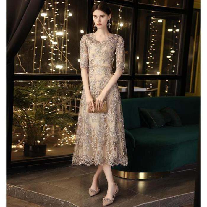 Champagne dress for wedding mother of the bride