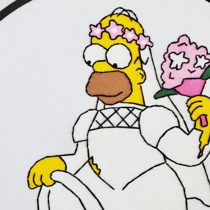 Homer simpson wedding dress