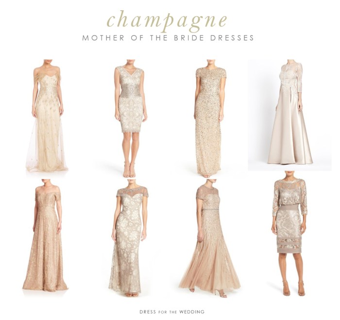 Champagne dress for wedding mother of the bride