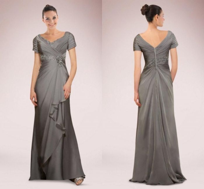 Silver grey dresses for wedding guest