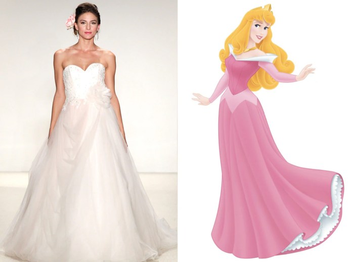 Disney aurora wedding dress