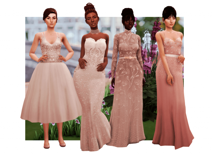 Sims 4 custom content wedding dress